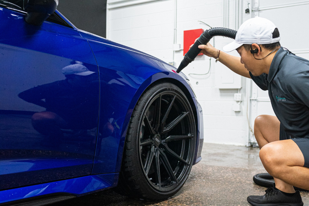 Auto Drive Blue Car Washing Tire & Wheel Brush - Each